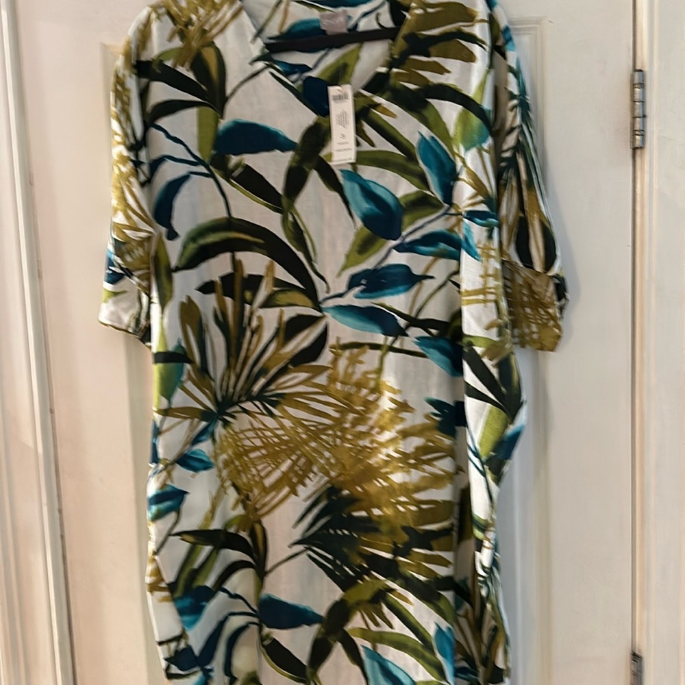 Multicolor linen dress